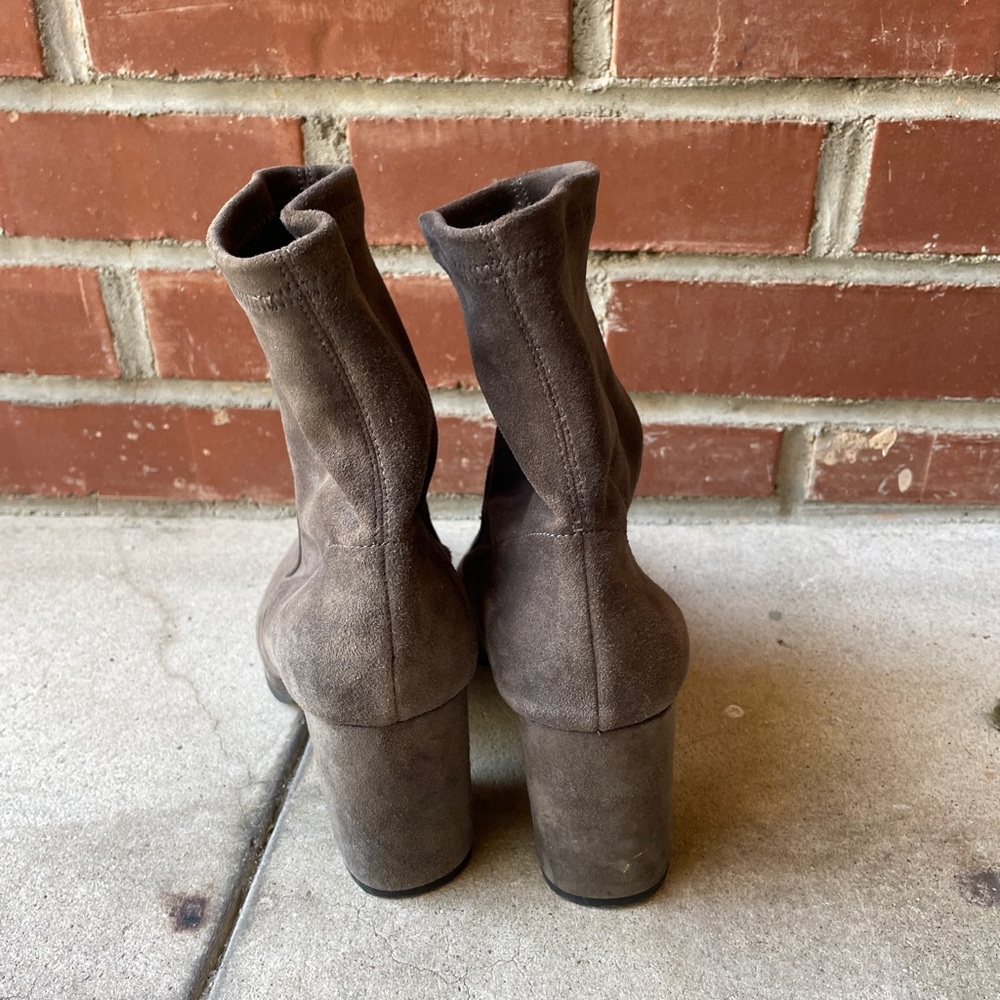 Sake Fifth Avenue Suede Gray Booties - Picture 3 of 5